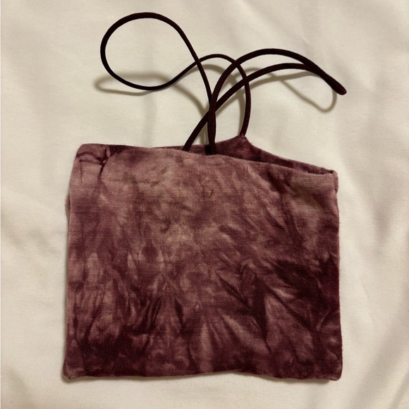 🩷Bungee-Strap Crop Cami (Burgundy) - Picture 10 of 14